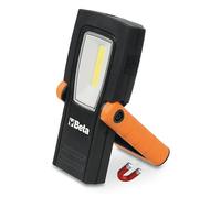 Beta 1838COMPACT Ultra Powerful Rechargeable LED Light, Pro, IP65, Compact: 2 Light Emissions, 3 Intensities, Non-Slip/Shockproof Body, Magnetic Clip/Base