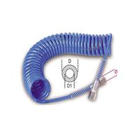 Beta 19140056 Model 1914 5X6MT Polyurethane Recoiled Hose, 98 Shore Extendable, 1/4bsp, 5mm x 8mm, 6 Metre