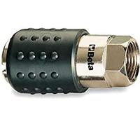 Beta 19170005 Model 1917 F1/4 Universal Ball Quick Coupler, Shockproof Rubber, Made From Nickel-Plated Brass, Female Thread, 1/4bsp