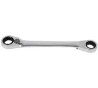 Beta 1950210 Model 195P 8X10 Reversible Ratchet Double-Ended Offset Bi-Hex Ring Spanner, 8mm x 10mm