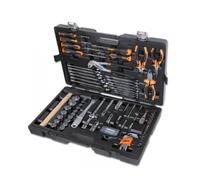 Beta - 2047E/C108-21 Suitcase with Assortment consisting of 108 General Maintenance Tools, Plastic, Size 555 x 370 x 92 mm, Black/Orange