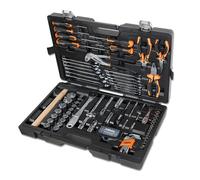 Beta 2047E/C108-21 Suitcase with Assortment Consisting of 108 General Maintenance Tools, Plastic, Size 555 x 370 x 92 mm, Black/Orange