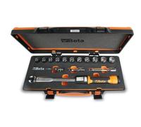 Beta 666/C10X Zero-Reset Torque Wrench in Box with Sockets and Extension Cords