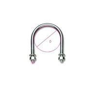 Beta 83810204 Model 8381 SL22 U Bolt for Pipe, Light Type, Galvanized, 22 mm Size