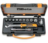 Beta 9100909 Model 910 A/C10 Sockets and 2 Accessories, 3/8 Drive, 10 Pieces