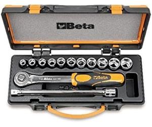 Beta 9200921 Model 920 A/C11 Hexagon Sockets and 2 Accessories, 10-22mm, 1/2 Drive, 11 Pieces
