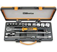 Beta 9200931 Model 920 A/C12 Hexagon Sockets and 5 Accessories, 10-32mm, 1/2 Drive, 12 Pieces