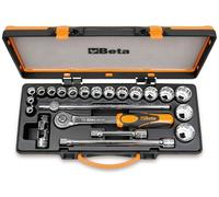 Beta 9200942 Model 920 AS/C17X Bi-hex Bi-hex Sockets and 5 Accessories, 3/8-1.1/4af, 1/2 Drive, 17 Pieces