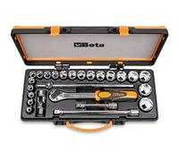 Beta 9200950 Model 920 A/C20X Hexagon Sockets and 5 Accessories, 10-32mm, 1/2 Drive, 20 Pieces