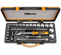 Beta 9200951 Model 920 B/C20X Bi-hex Sockets and 5 Accessories, 10-32mm, 1/2 Drive, 20 Pieces