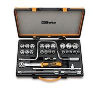 Beta 9200952 Model 920 A/C21 Hexagon Sockets and 6 Accessories, 10-32mm, 1/2 Drive, 21 Pieces
