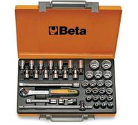Beta 9200986 Model 920 B/C33 Bi-hex Sockets 13 Socket Drivers and 5 Accessories, 10-32mm, 1/2 Drive, 20 Pieces