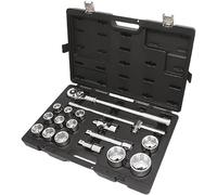 Beta - 928E/C17 Set of 12 Hexagonal Socket Wrenches and 5 Accessories, in Plastic Box. Socket Wrench kit in Plastic case Shockproof with Metal latches