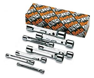 Beta 9300081 Model 930 /S8 Double Ended Bi-hex Tubular Socket, Wrenches Heavy Series for Item 930, 8 Pieces