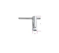 Beta 9550016 Model 955 16 Tubular Spark-plug Wrench, Chrome-Plated, Hexagon End, 16 mm Size