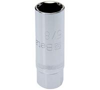Beta 9560020 Model 956 E16 3/8" Square Drive Spark Plug Socket, Chrome-Plated, Hexagon End, 16 mm Size