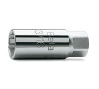 Beta 9560022 Model 956 E20.8 3/8" Square Drive Spark Plug Socket, Chrome-Plated, Hexagon End, 20.8 mm Size