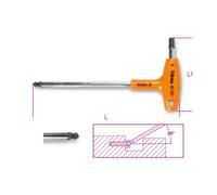 Beta 960688 Model 96 T-BP5 Ball Head Offset Hexagon Key with High Torque Handle, 5 mm Size