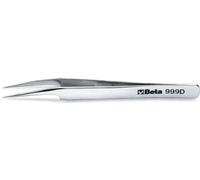 Beta 9990021 Model 999 D Extra Slim Angled End Spring Tweezer, Acid and Magnetic Resistant, Made from Stainless Steel, Semi-Bright Finish, 115 mm Size