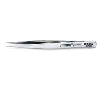 Beta 9990027 Model 999 G Extra Slim Straight End Spring Tweezer, Acid and Magnetic Resistant with Stop Mechanism, Made from Stainless Steel, Semi-Bright Finish, 140 mm Size
