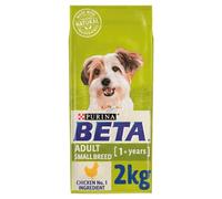 PURINA Beta Adult Small Breed Dry Dog Food Chicken 2kg [Pack of 4]