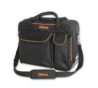 BETA BE 21070000 2107/C7 High-Tech Fabric Tool Case (Removable Tool Panels and Dividers, External Pockets, Integrated Notebook Bag, Carrying Strap), Black