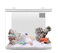 Beta Fish Aquariums, Fish Tank 1.3 Gallon Small Aquarium Starter Kit with 3 Layer Filter ＆ LED Light, Desktop Fish Tank with Self Cleaning System for Shrimp, Goldfish