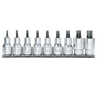 Beta Male Torx Socket Set 1/2in. Drive on Rail, T20 - T60 - 920TX/SB9