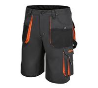 BETA Men's 7850 g Lightweight, Design and Fit, Multi Work Shorts with Metal Zip Pockets of Different Sizes Multipurpose with Tear Closure, Grey, XXXXL