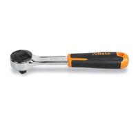 BETA Reversible Ratchet 920/55 DIN 3122-1/4 Inch Square, Length 125 mm, 48 Teeth, Chrome-Plated - Compact Ratchet Head for Precise Work