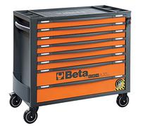 BETA - RSC24AXL/8-O Tool Box 8 Drawers, with Anti-Tilt Device, 882 x 367 mm Long Model with Total Extraction Mounted on Telescopic Ball Rails, Orange, 024004281