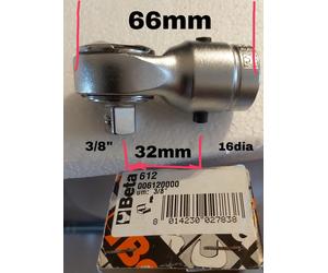 Beta Tools 612 Reversible Ratchet for Torque Bar 3/8" | 006120000