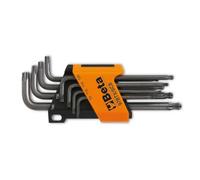 Beta 970164 Model 97 BTX/SC8 Set of 8 Ball End Offset Torx Key with Display