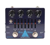 BETA ULTRA Electric Bass Distortion Preamp Effect Pedal 6-band Graphic EQ with 1/8'' Headphones Output