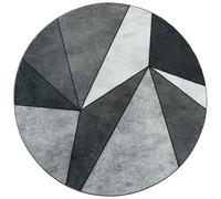 Betadistor Modern Round Rug Abstract Area Rugs Large Living Room Washable Non Slip Area Rug Diameter 120cm Grey Carpet Bedroom Accent Mat Home Décor Rugs Pads Floor Protectors 402-01120