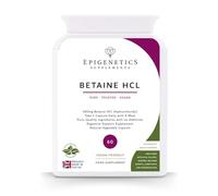 Betaine HCl (Hydrochloride) 500mg | Protein Breakdown & Vitamin Absorbtion | 60 Vegan Friendly Capsules UK Made | Long 2 Month Supply by Epigenetics Supplements