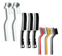 Betanull Crevice Cleaning Brush Set, Multi-Purpose Hard Bristle Brushes for Deep Cleaning Kitchen, Bathroom, Grout, Sink, Cup, Teapot, Bottle, Blender, Corners, Tight Spaces & More