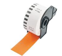 BETCKEY - 1 Orange Labels Replacement for Brother DK-22225, 38mm x 30.48m Continuous Paper Labels Compatible with Brother QL Label Printers