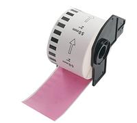BETCKEY - 1 Pink Labels Replacement for Brother DK-22223, 50mm x 30.48m Continuous Paper Labels Compatible with Brother QL Label Printers