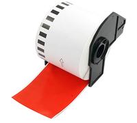 BETCKEY - 1 Red Labels Replacement for Brother DK-22205, 62mm x 30.48m Continuous Length Paper Labels Compatible with Brother QL Label Printers