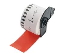 BETCKEY - 1 Red Labels Replacement for Brother DK-22223, 50mm x 30.48m Continuous Paper Labels Compatible with Brother QL Label Printers