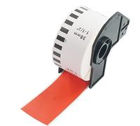 BETCKEY - 1 Red Labels Replacement for Brother DK-22225, 38mm x 30.48m Continuous Paper Labels Compatible with Brother QL Label Printers