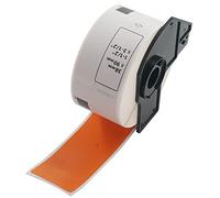 BETCKEY 1 Roll Orange DK-11208 Labels, 38mm x 90mm | 400 Black on Orange Large Address Labels Compatible with Brother QL Label Printers
