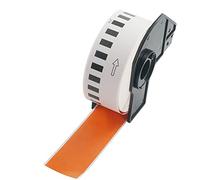 BETCKEY 1 Roll Orange DK-22210 Labels, 29mm x 30.48m | 1 Black on Orange Continuous Length Paper Labels Compatible with Brother QL Label Printers