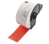 BETCKEY 1 Roll Red DK-11208 Labels, 38mm x 90mm | 400 Black on Red Large Address Labels Compatible with Brother QL Label Printers