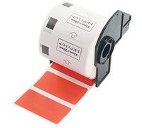 BETCKEY 1 Roll Red DK-11209 Labels, 62mm x 29mm | 800 Black on Red Small Address labels Compatible with Brother QL Label Printers