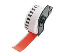 BETCKEY 1 Roll Red DK-22214 Labels, 12mm x 30.48m | 1 Black on Red Continuous Length Paper Labels Compatible with Brother QL Label Printers
