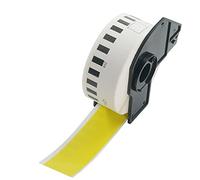 BETCKEY - 1 Yellow Labels Replacement for Brother DK-22214, 12mm x 30.48m Continuous Length Paper Labels Compatible with Brother QL Label Printers
