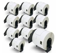 BETCKEY - 10 Rolls DK-11202 Labels, 62mm x 100mm, 3000 Shipping Labels Compatible with Brother QL Label Printers