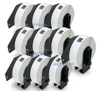 BETCKEY - 10 Rolls DK-11203 Labels, 17mm x 87mm, 3000 File Folder Labels Compatible with Brother QL Label Printers
